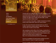 Tablet Screenshot of concertpromotersassociation.co.uk